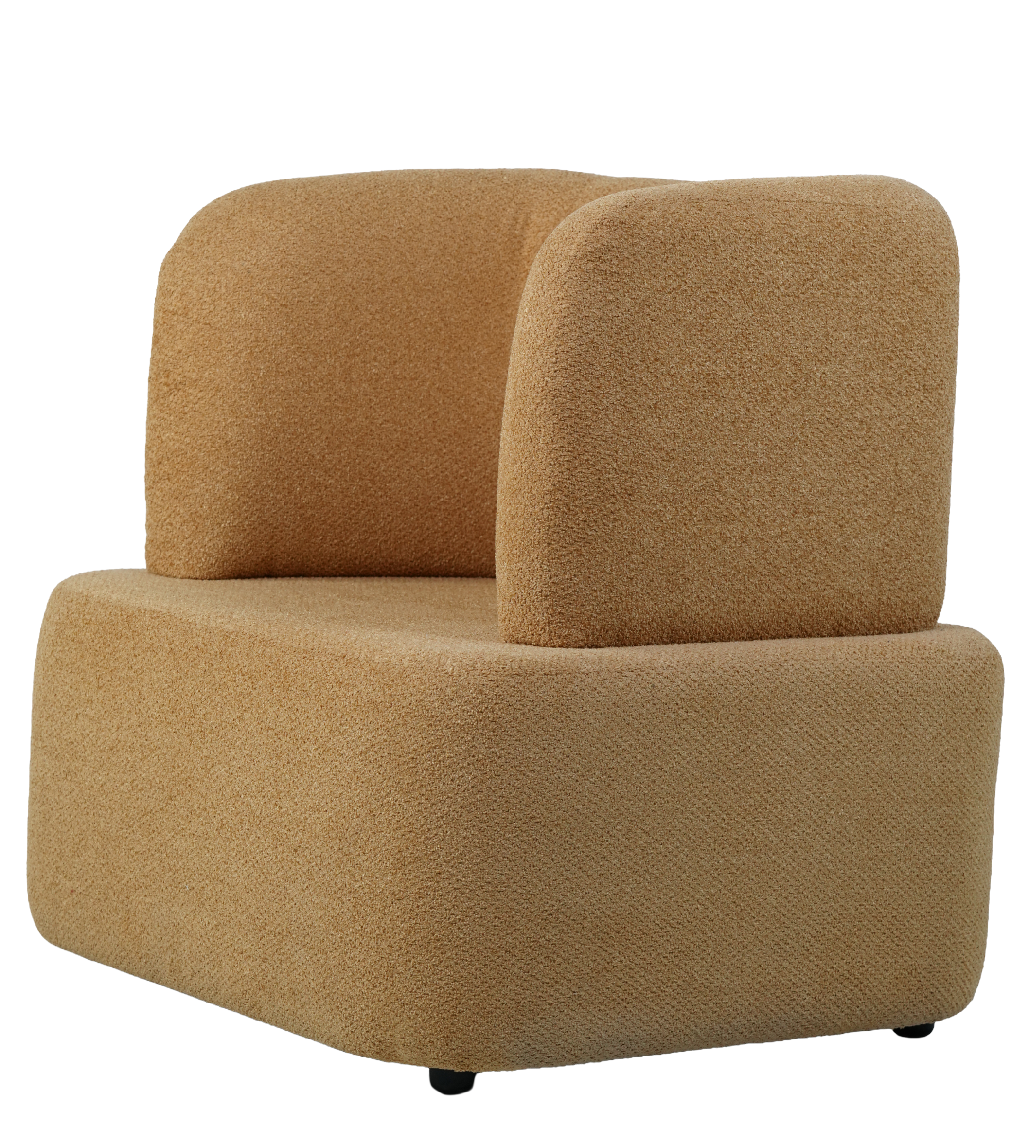 Bespoke Neutral Fabric Armchair – Cozy Comfort with Contemporary Style