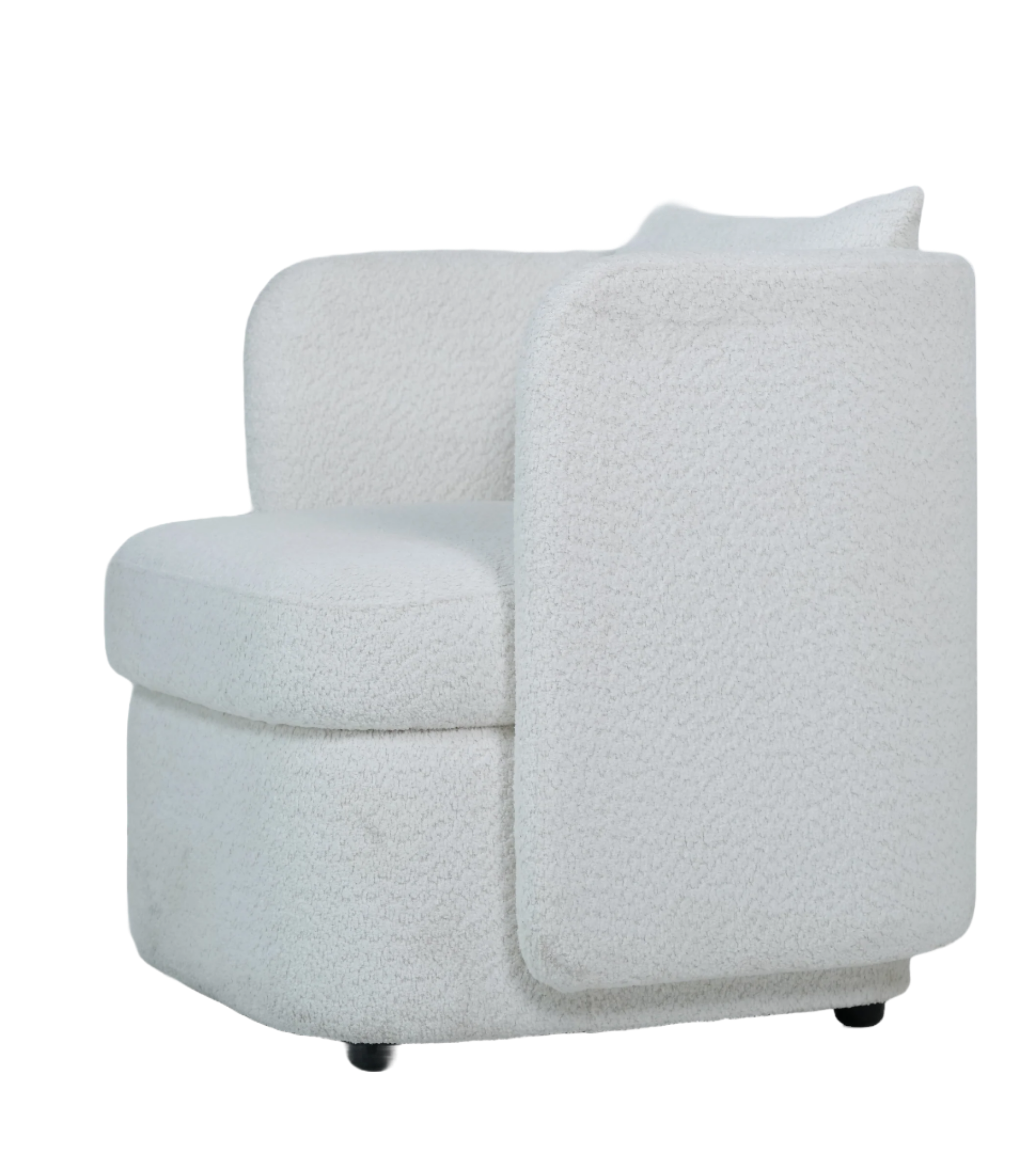 Contemporary Neutral Fabric Armchair