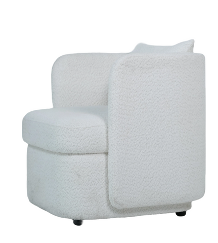 Contemporary Neutral Fabric Armchair