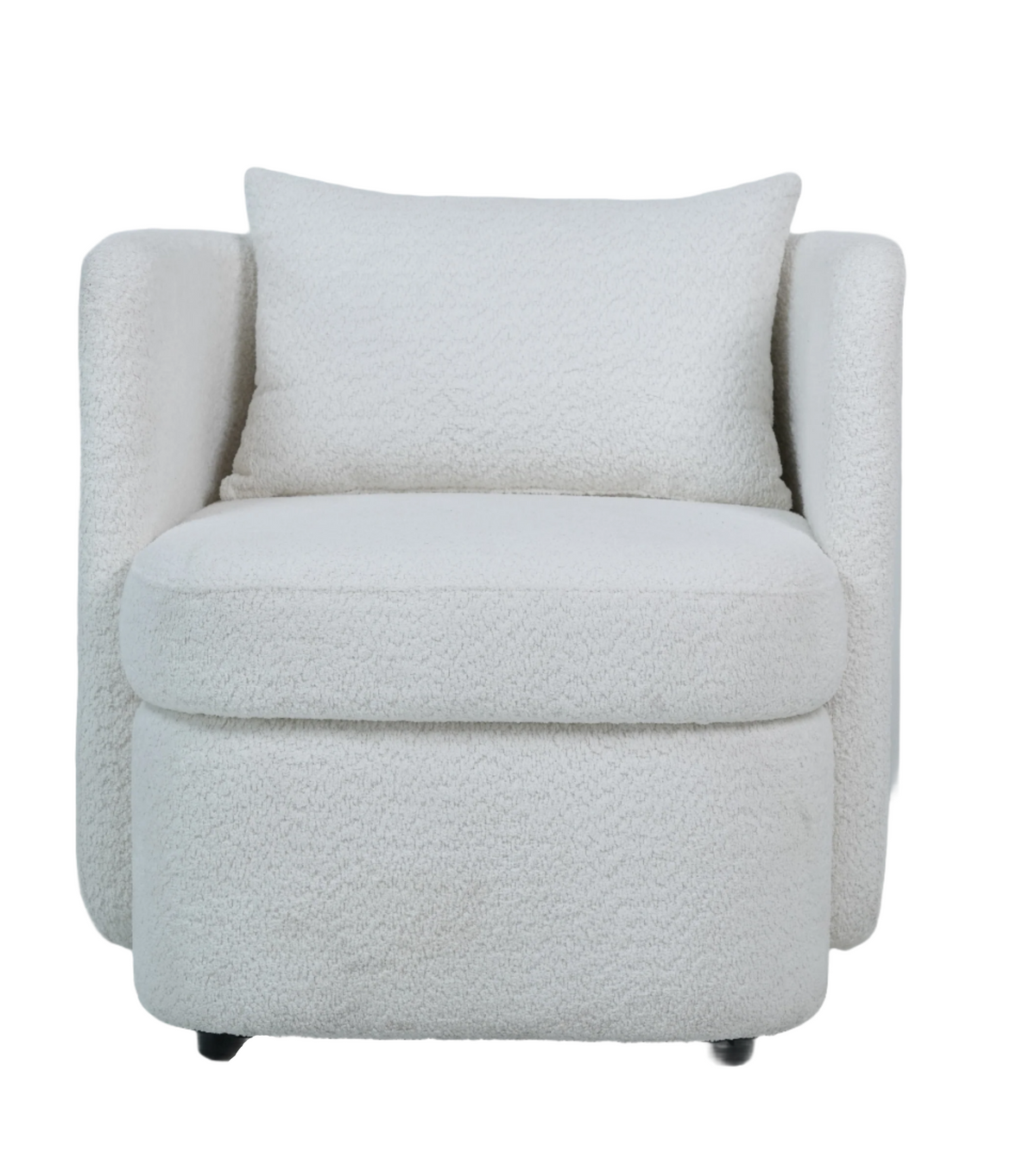 Contemporary Neutral Fabric Armchair