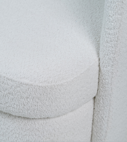 Contemporary Neutral Fabric Armchair