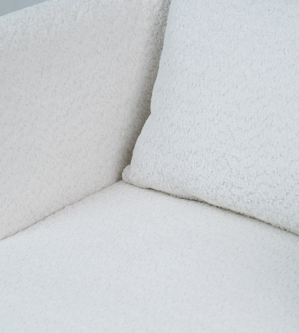 Contemporary Neutral Fabric Armchair