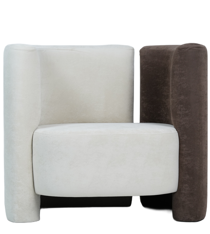 Modern Textured Fabric Armchair
