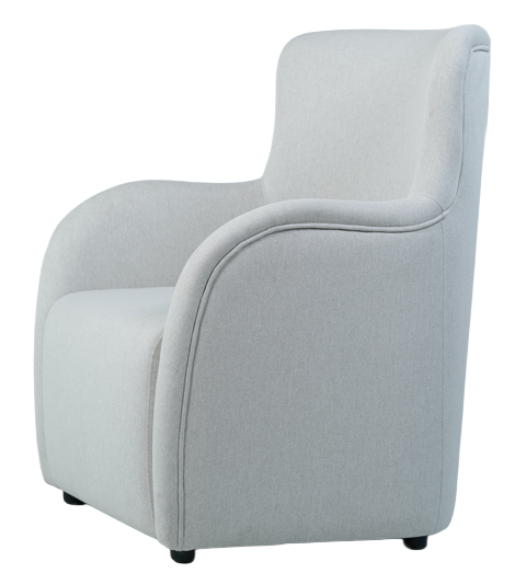 Neutral Fabric Armchair – Elegant Style with Deep Cushioned Comfort