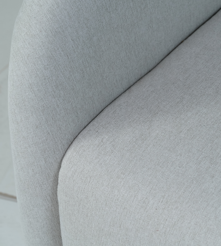 Neutral Fabric Armchair – Elegant Style with Deep Cushioned Comfort