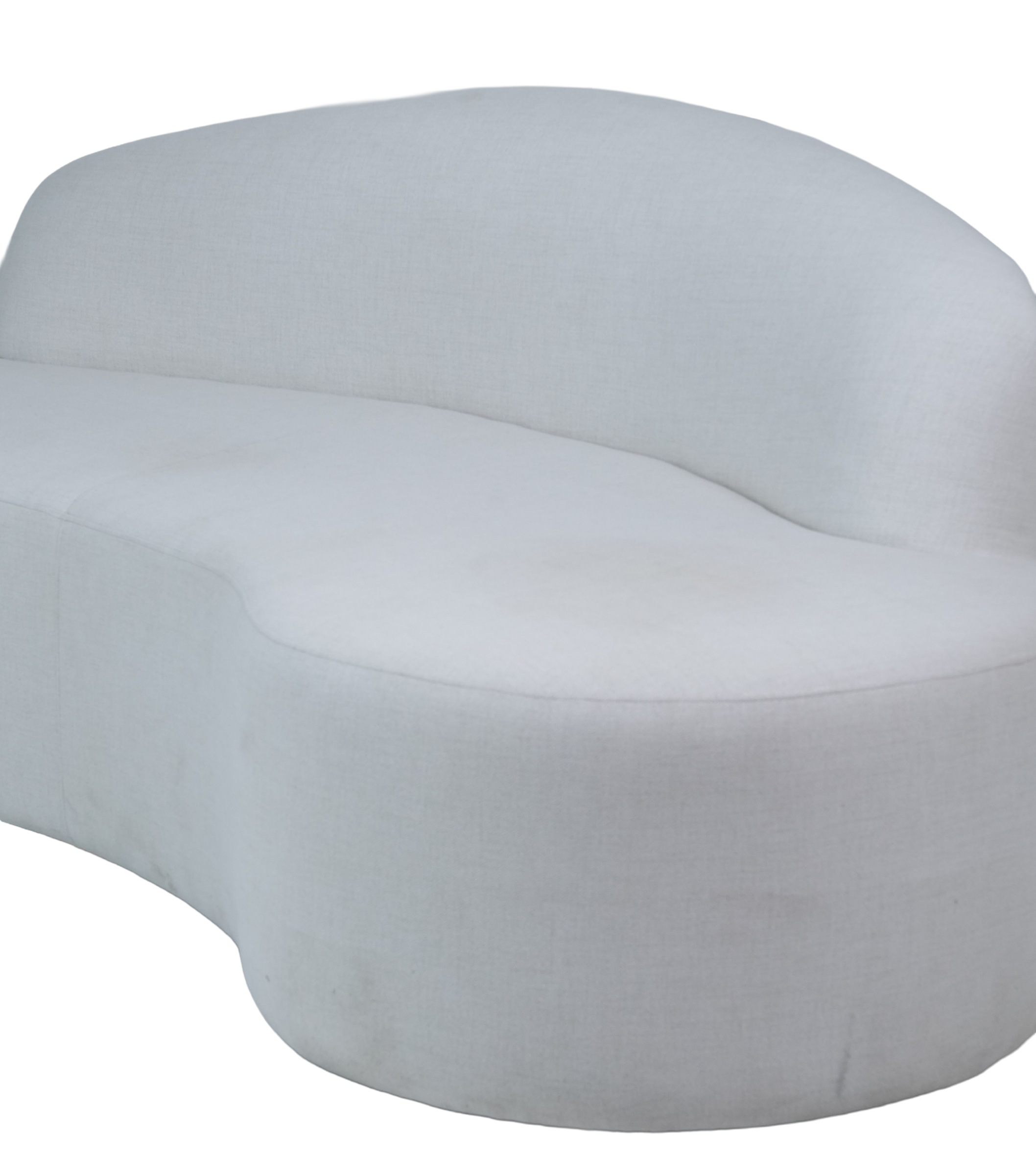 Three-Seater Curved Back Sofa – Textured Fabric with Plush Foam & Spring Cushioning