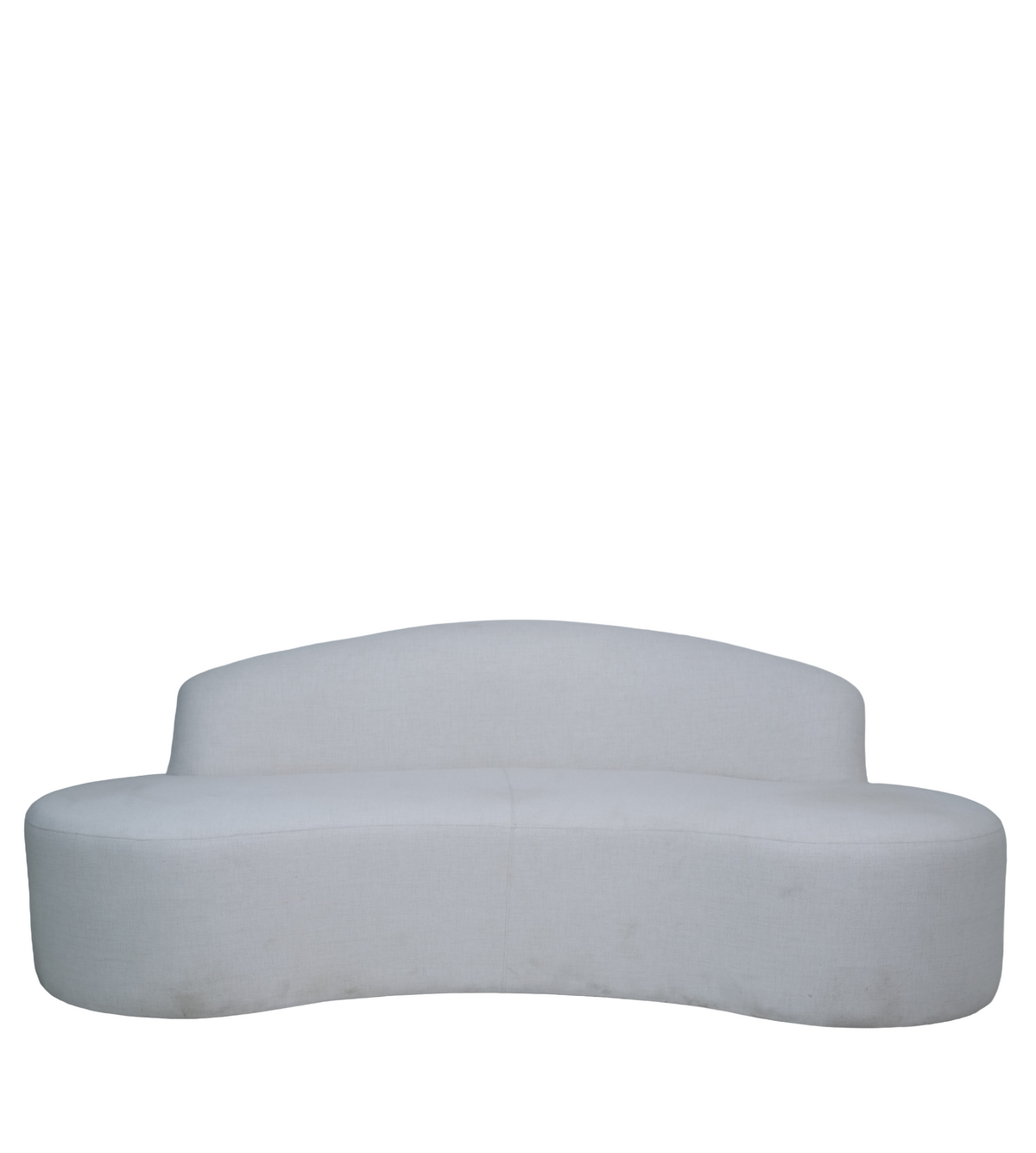 Three-Seater Curved Back Sofa – Textured Fabric with Plush Foam & Spring Cushioning