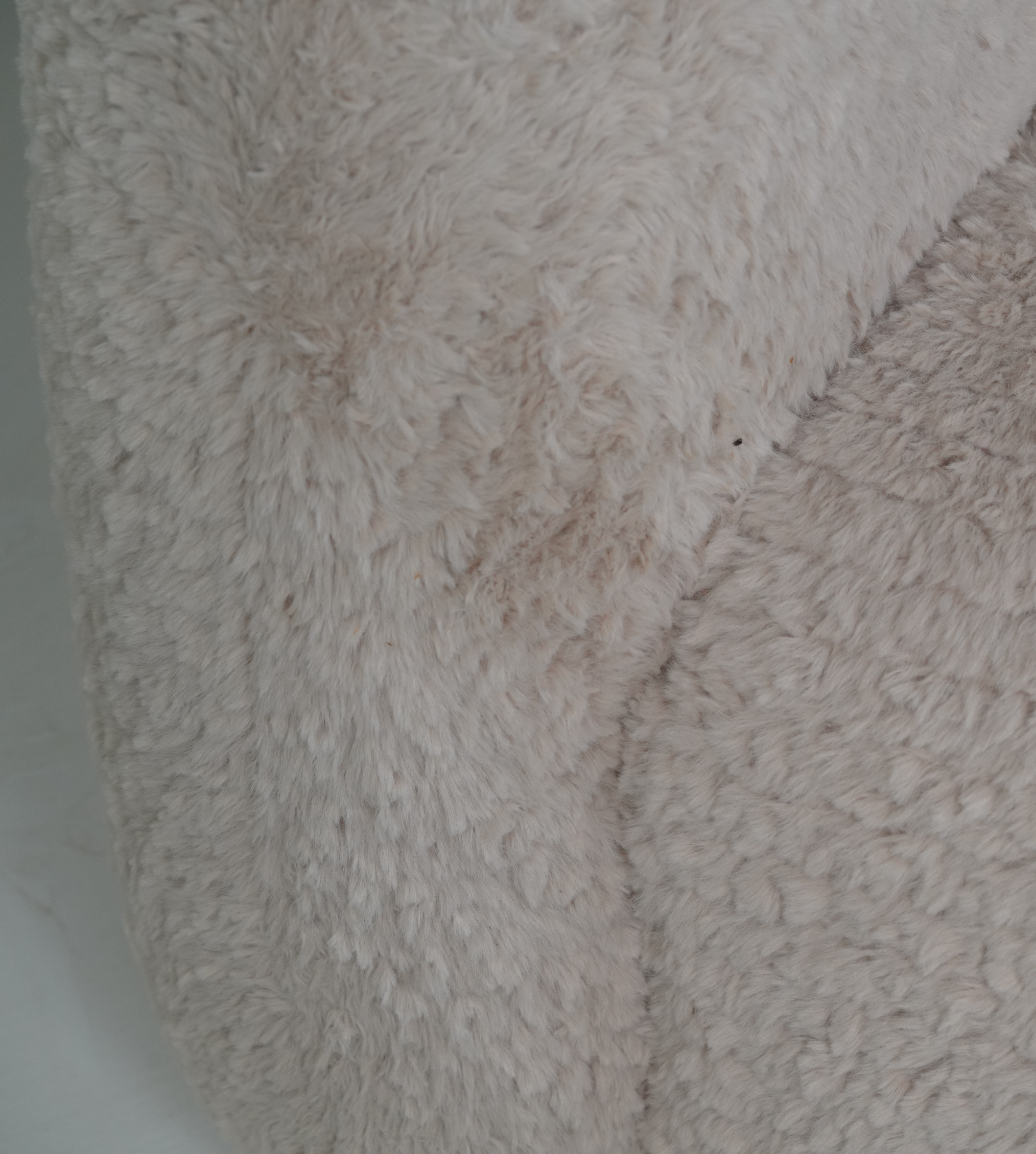 Three-Seater Curved Back Textured Fabric Sofa