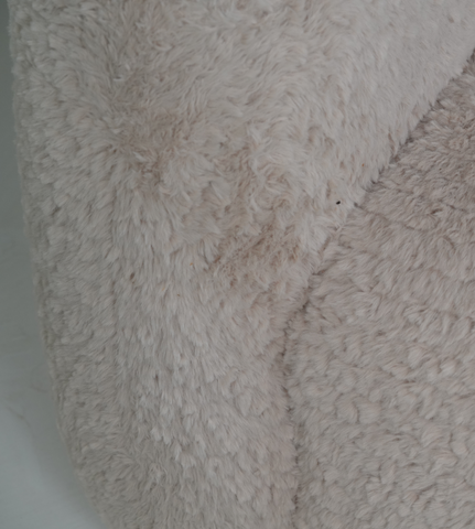 Three-Seater Curved Back Textured Fabric Sofa
