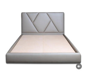 Art Deco Panel Bed – Modern Elegance with Sculpted Headboard Design